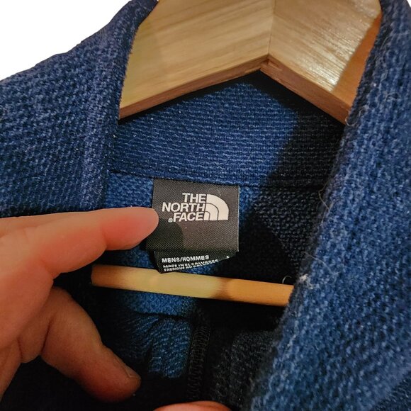 The North Face Mens Navy Blue 1/4 Zip Fleece Jacket Size XL - Picture 4 of 4